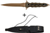 Couteau Fox Military Modras FX.508 lame 17,5cm manche G10 marron/noir + étui en cuir