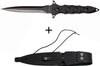 Couteau Fox Military Modras FX.507 lame 17,5cm manche G10 noir + étui en cuir