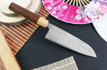 Couteau santoku japonais Tsunehisa SLD Damas bois de rose 16,5cm