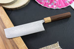 Couteau nakiri japonais Tsunehisa SLD Damas bois de rose 16,5cm