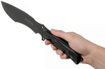 Couteau Fox Military Parus FX.9CM06 lame 17,5cm manche Forprene noir + étui en nylon + kit de survie