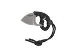 Couteau de cou Black FOX Micro BF.712 tout en acier manche en cordelette nylon avec étui en Kydex