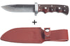 Couteau Herbertz 102913 lame damassée 12,1cm manche en bois riveté avec étui