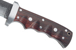 Couteau Herbertz 102913 lame damassée 12,1cm manche en bois riveté avec étui