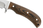 Couteau Herbertz 105811 lame en inox 10,8cm manche en bois de pakka avec étui en cuir