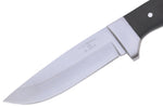 Couteau Herbertz 102110 lame en inox 9,8cm manche en micarta noir avec étui en cuir
