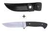 Couteau Herbertz 102110 lame en inox 9,8cm manche en micarta noir avec étui en cuir
