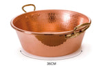 Bassine à confiture Mauviel M'Passion en cuivre martelé et montures en bronze - 36cm