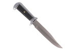 Couteau Herbertz Bowie 106415 lame 15,5cm manche zinc et cuir + étui en cuir
