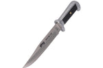 Couteau Herbertz Bowie 106415 lame 15,5cm manche zinc et cuir + étui en cuir