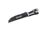 Couteau Herbertz Bowie 106415 lame 15,5cm manche zinc et cuir + étui en cuir