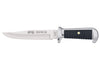 Couteau Herbertz Bowie 106415 lame 15,5cm manche zinc et cuir + étui en cuir