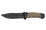 Couteau Herbertz 585412 lame 11,7cm manche caoutchouc/polymère avec brise vitre + étui