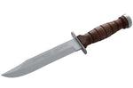 Couteau Maserin 3EME R.E.I. 6009 lame 18cm manche en bois + étui en cuir et pierre à aiguiser