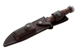 Couteau Maserin 3EME R.E.I. 6009 lame 18cm manche en bois + étui en cuir et pierre à aiguiser