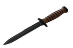 Couteau Maserin 2EME R.E.P. 6209 lame 17cm manche en cuir + étui kaki
