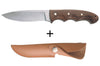 Couteau Herbertz 106011 lame en inox 11,1cm manche en bois de Tagayasan avec étui en cuir