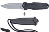 Couteau de cou Herbertz 108307 lame en inox 7cm manche en polymère noir avec étui