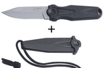 Couteau de cou Herbertz 108307 lame en inox 7cm manche en polymère noir avec étui
