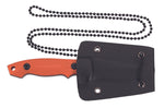 Couteau de cou Herbertz 579405 lame 5,5cm manche G10 orange + étui