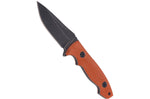 Couteau de cou Herbertz 579405 lame 5,5cm manche G10 orange + étui