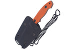 Couteau de cou Herbertz 579405 lame 5,5cm manche G10 orange + étui