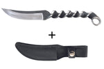 Couteau Herbertz 102011 lame 10,3cm manche torsadé en inox avec étui
