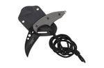 Couteau de cou karambit Herbertz 575706 lame 6cm manche aluminium + étui