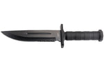 Couteau Herbertz 109118 lame semi-dentée 18,2cm manche polymère noir + étui