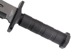Couteau Herbertz 109118 lame semi-dentée 18,2cm manche polymère noir + étui