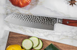 Couteau santoku Fukito Rosewood Damas 67 couches 18cm