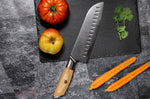 Couteau santoku Fukito Pakka San Mai alvéolé 18cm