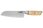 Couteau santoku Fukito Pakka San Mai alvéolé 18cm