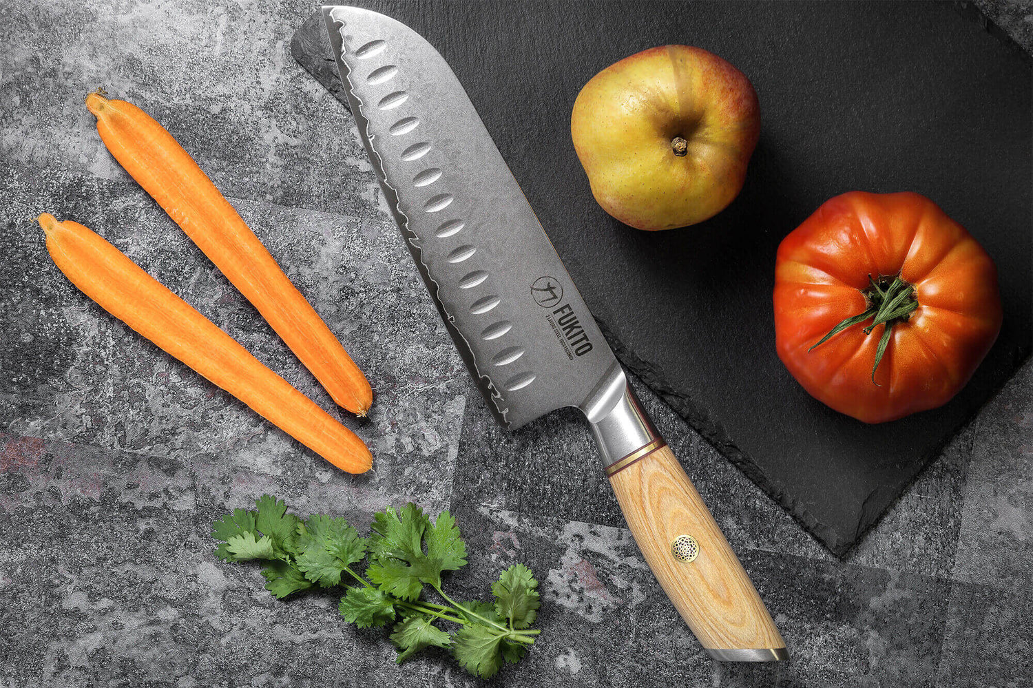Mallette 4 couteaux de cuisine Fukito Pakka San Mai