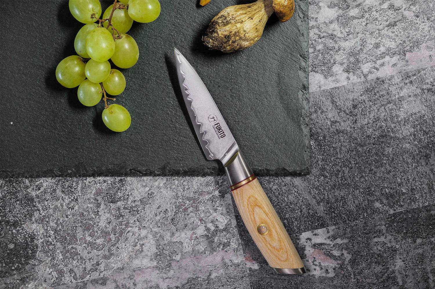 Mallette 4 couteaux de cuisine Fukito Pakka San Mai