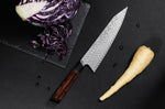 Couteau de chef kiritsuke Fukito Desert Damas 67 couches 21cm