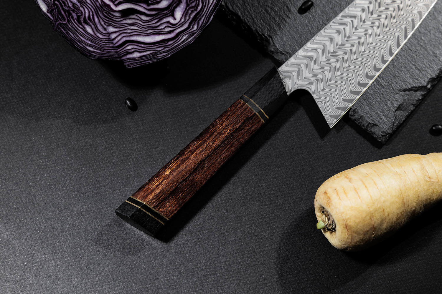Couteau de chef kiritsuke Fukito Desert Damas 67 couches 21cm
