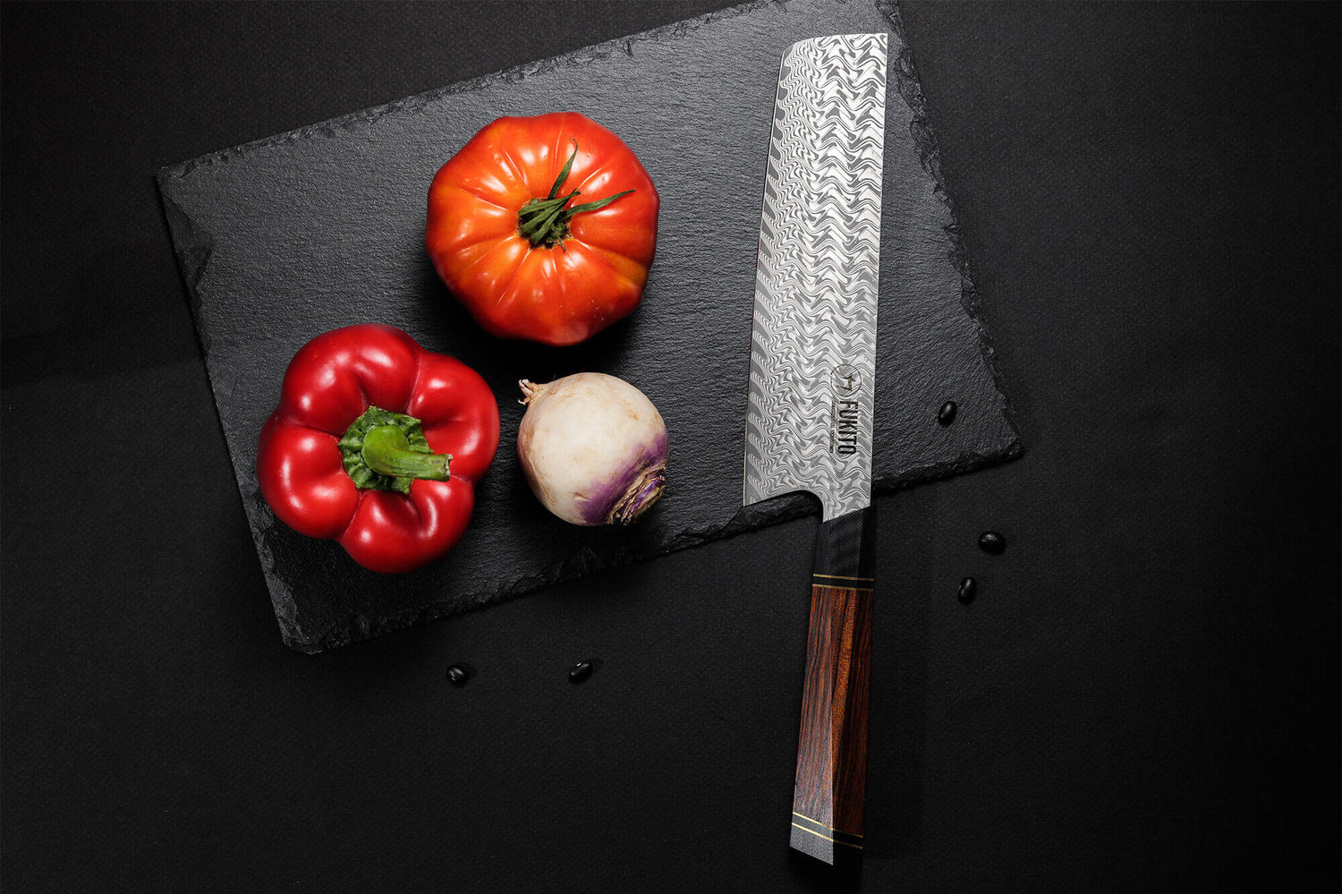 Couteau nakiri Fukito Desert Damas 67 couches 18cm