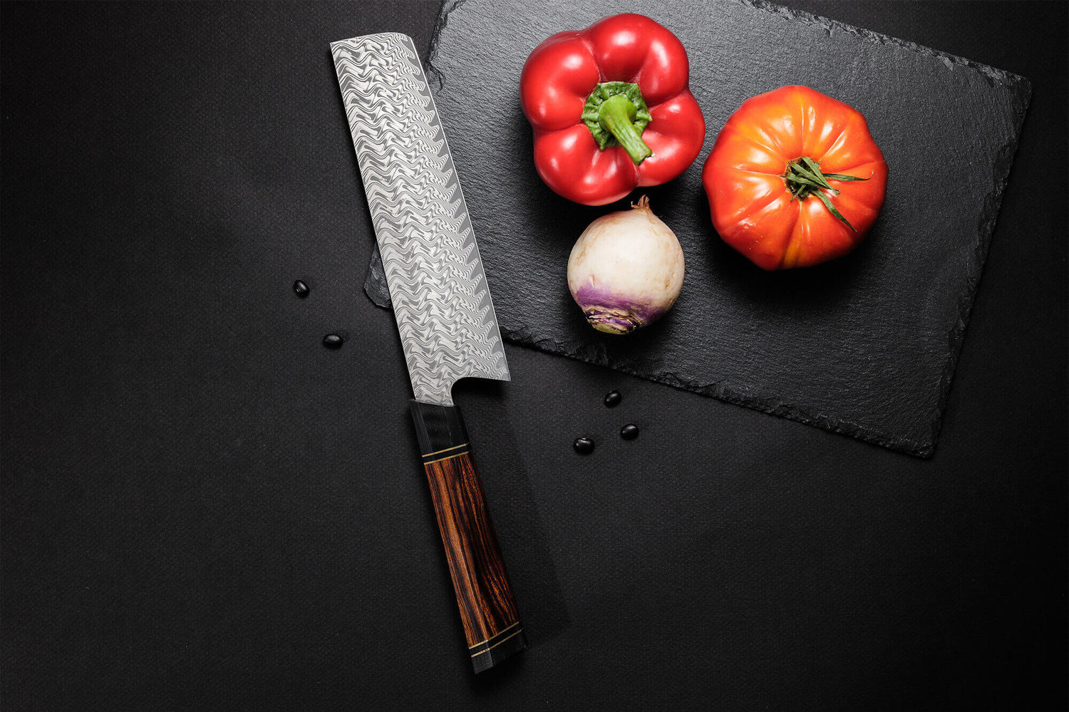 Couteau nakiri Fukito Desert Damas 67 couches 18cm