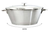 Confiturière Cristel Grande Tablée en inox et couvercle en verre - 34cm