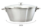 Confiturière Cristel Grande Tablée en inox et couvercle en verre - 34cm