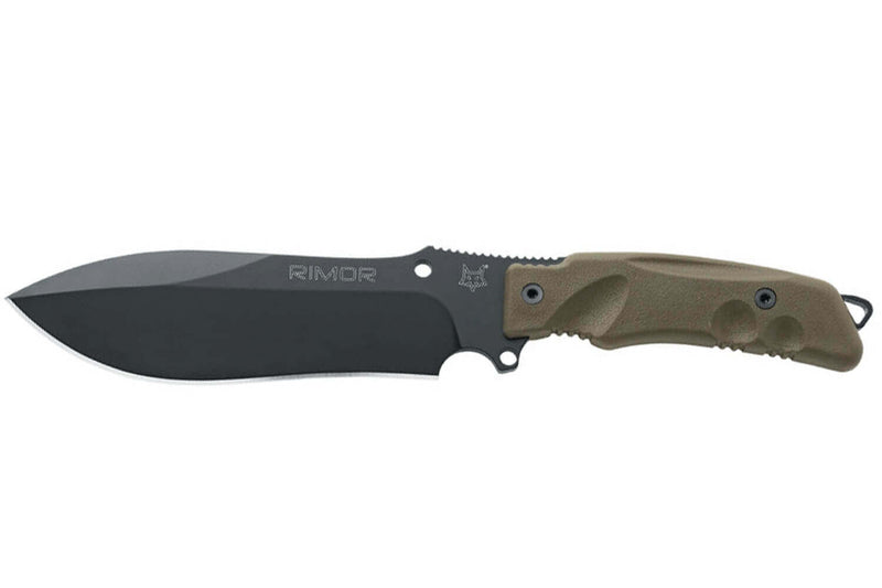 Couteau Fox Military Rimor FX.9CM07OD 17,5cm manche nylon/fibres de verre vert + étui
