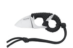 Couteau de cou Black FOX Micro BF.712 tout en acier manche en cordelette nylon avec étui en Kydex