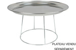 Support pour plateau de fruits de mer universel 19 ou 24cm en acier chromé