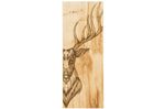 Planche de service en chêne Selbrae House 60x25x2cm - Motif cerf