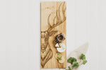 Planche de service en chêne Selbrae House 60x25x2cm - Motif cerf