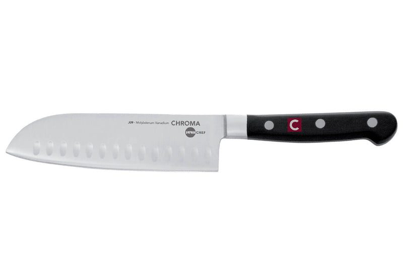 Couteau santoku alvéolé Chroma Japan Chef 17.2cm acier allemand