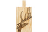 Planche de service en chêne Selbrae House 50x25x2cm avec poignée - Motif cerf