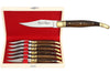 Coffret cadeau de 6 couteaux de table Laguiole Bougna manches en bois