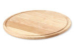 Planche à pizza Continenta 33cm avec rigole en bois d'hévéa